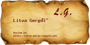 Litva Gergő névjegykártya