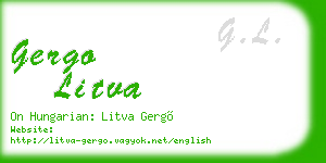 gergo litva business card